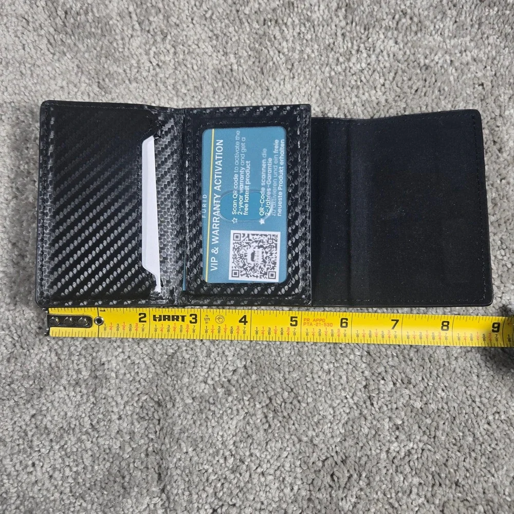 Furid EDC Wallet Black Carbon Fiber Pop Up‎ Card Holder Mens OS